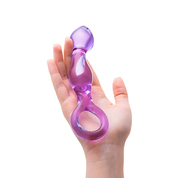 Анальный фаллоимитатор Sexus Glass с кольцом, 12,5 см