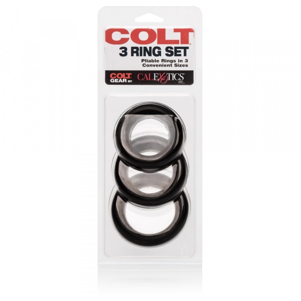 Набор колец для пениса и мошонки COLT 3 Ring Set