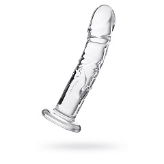 Нереалистичный фаллоимитатор Sexus Glass, 19,5 * 3,5 см